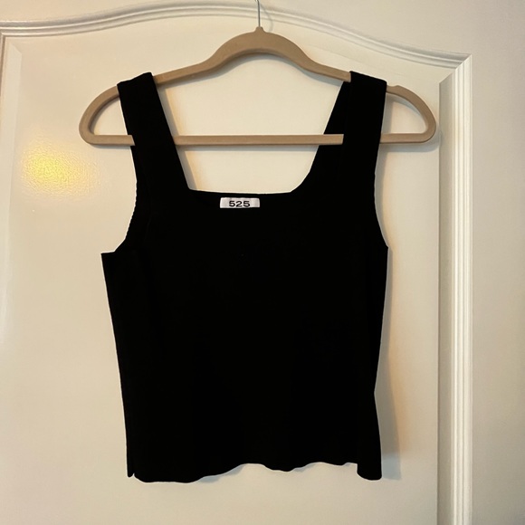 525 America Eva Square Neck Tank in Black Size S - Picture 2 of 6